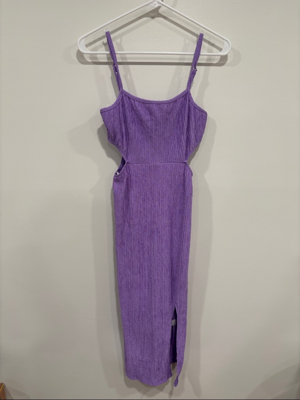 Rolla Coster Lavender Textured Cutout Midi Dress Size Large